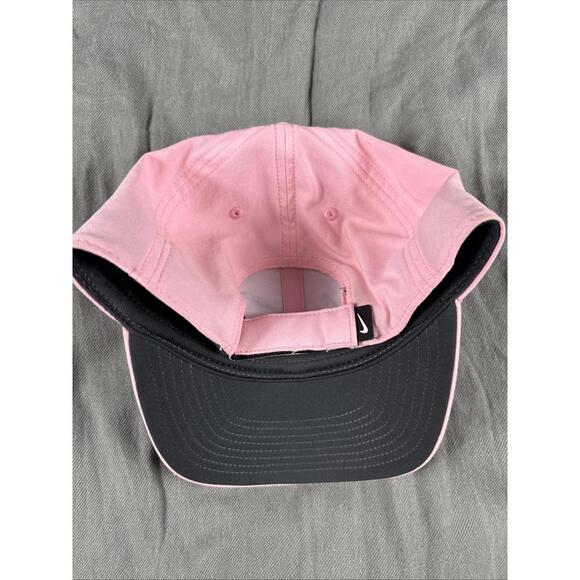 Nike Dri-FIT Club Cap Structured Adjustable SWOOSH Golf Hat M/L PINK - Worn Once - Picture 2 of 4